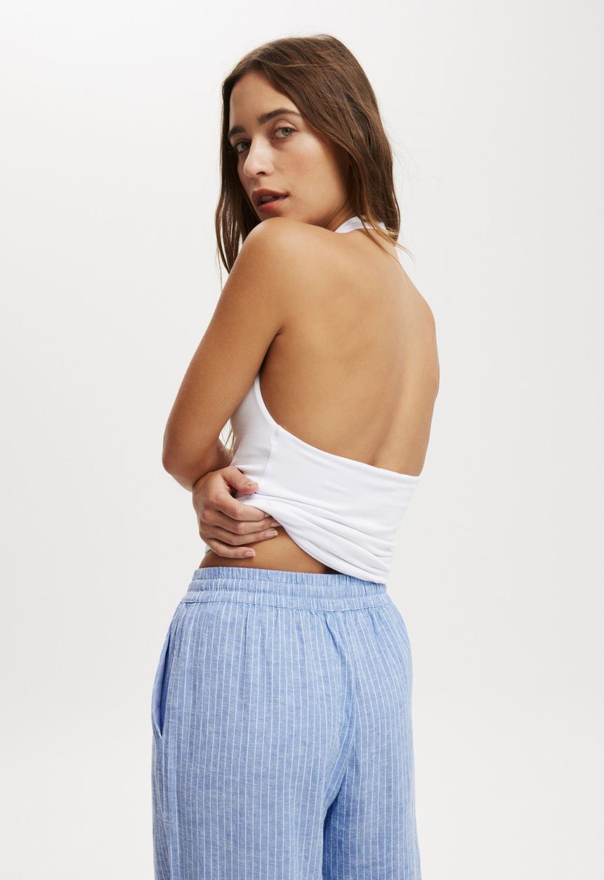 Cotton On - Isla Cowl Neck Halter - White