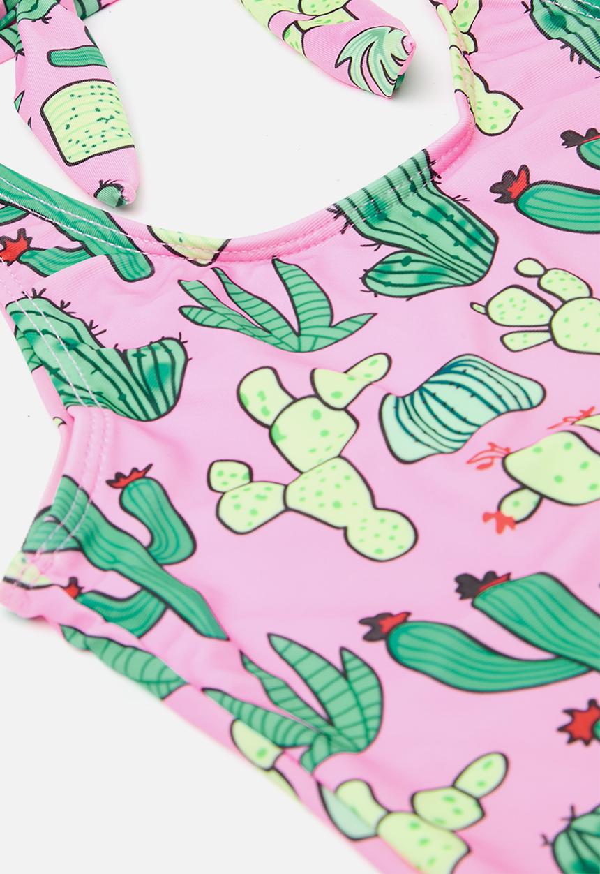 Pop Candy - Printed one piece swimsuit & headband set-multi