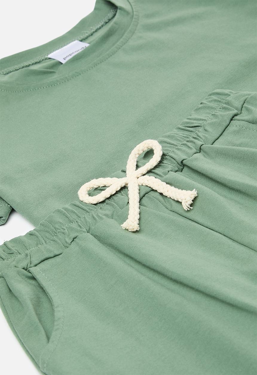 Pop Candy - Tee & short set - sage green
