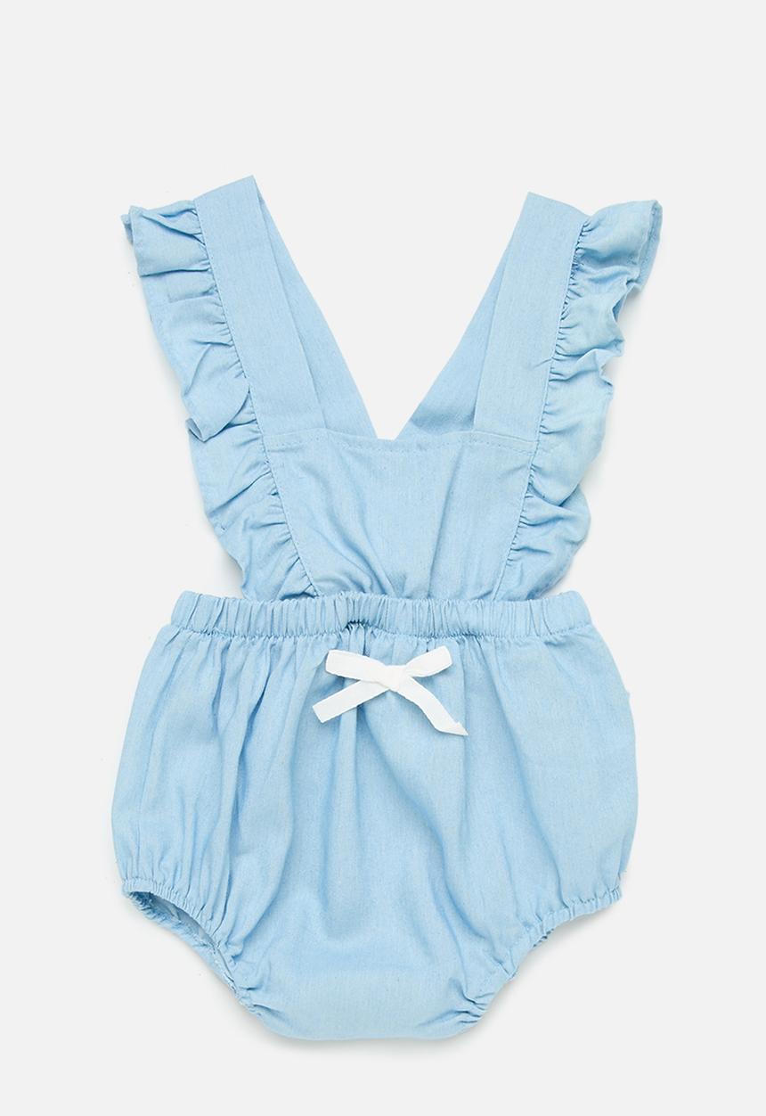 Pop Candy - Frilled romper - blue
