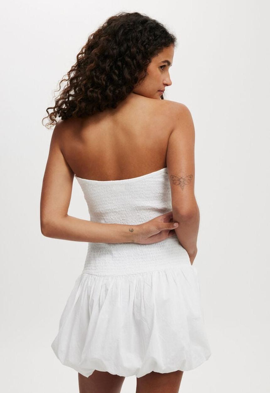 Cotton On - Cutwork bubble tube mini - white