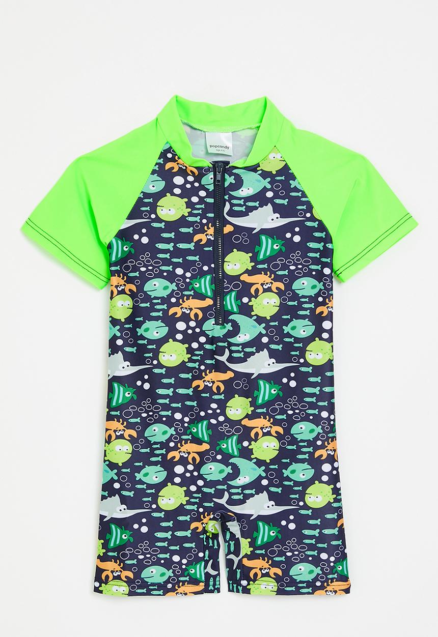 Pop Candy - Reglan swimsuit-green and blue