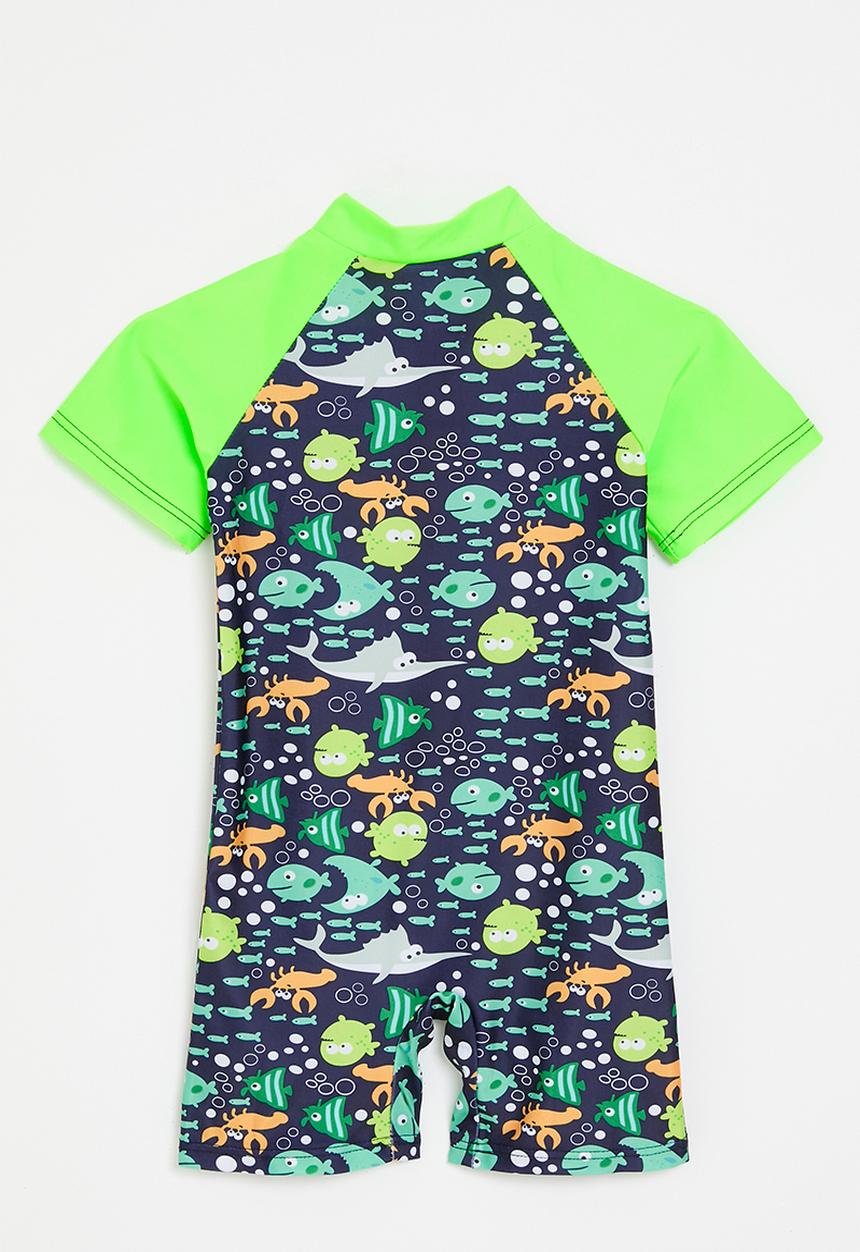 Pop Candy - Reglan swimsuit-green and blue