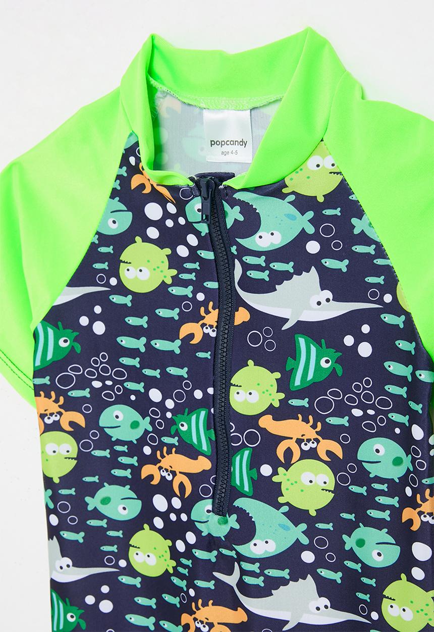 Pop Candy - Reglan swimsuit-green and blue