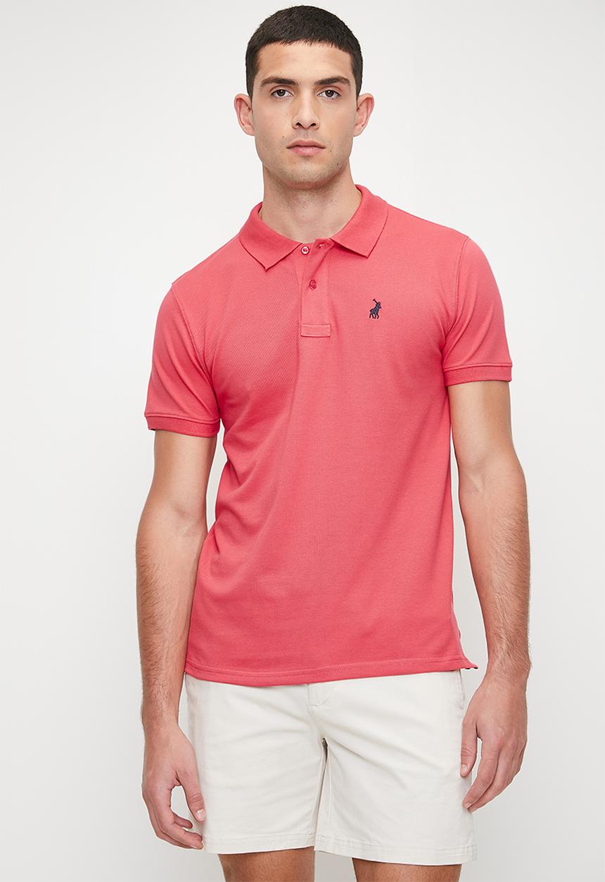 POLO - Essential Pique Short Sleeve Golfer - Dark Pink