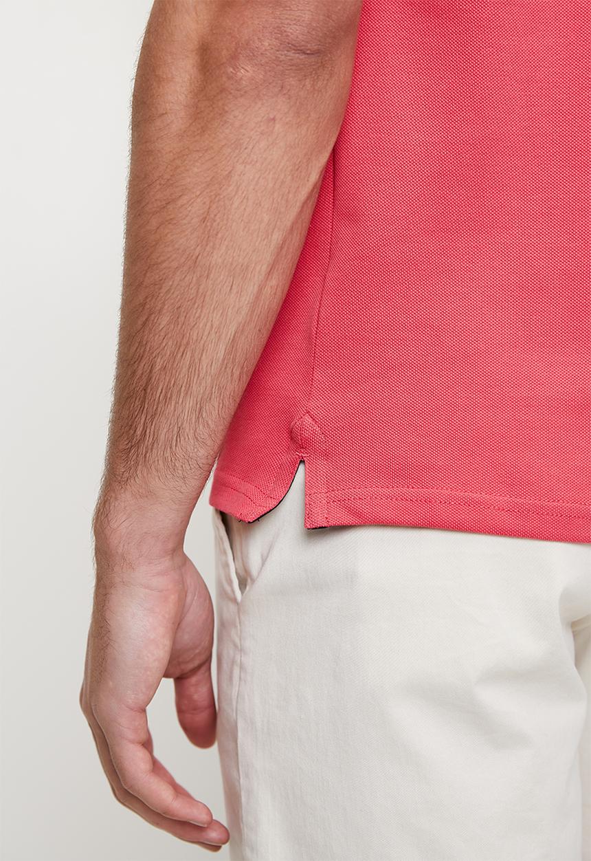 POLO - Essential Pique Short Sleeve Golfer - Dark Pink