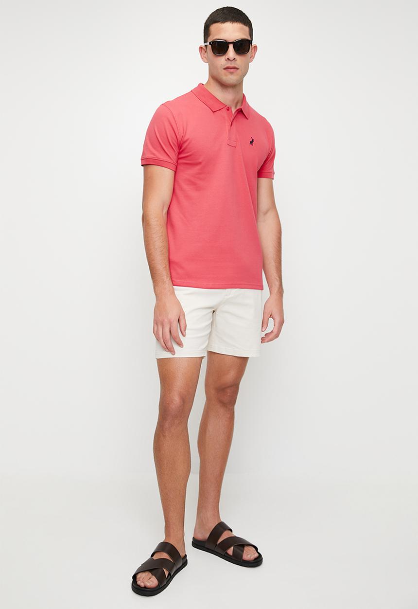 POLO - Essential Pique Short Sleeve Golfer - Dark Pink