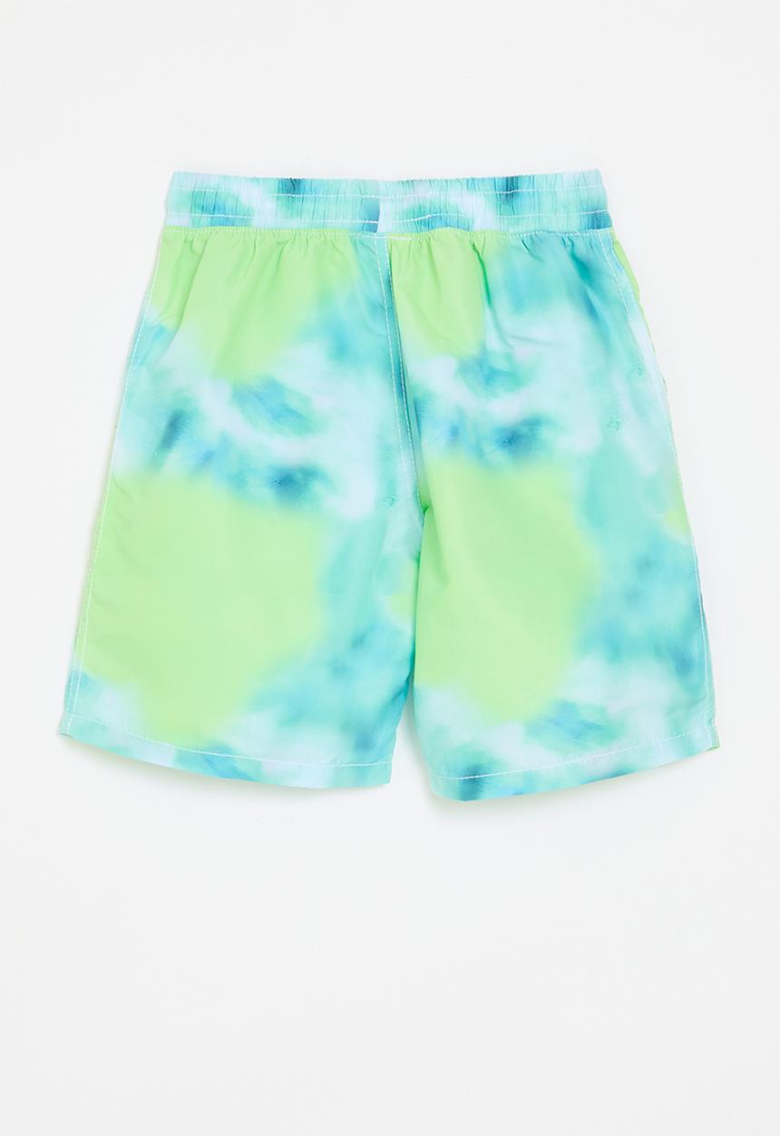 Pop Candy - Tie dye board shorts- light blue & green