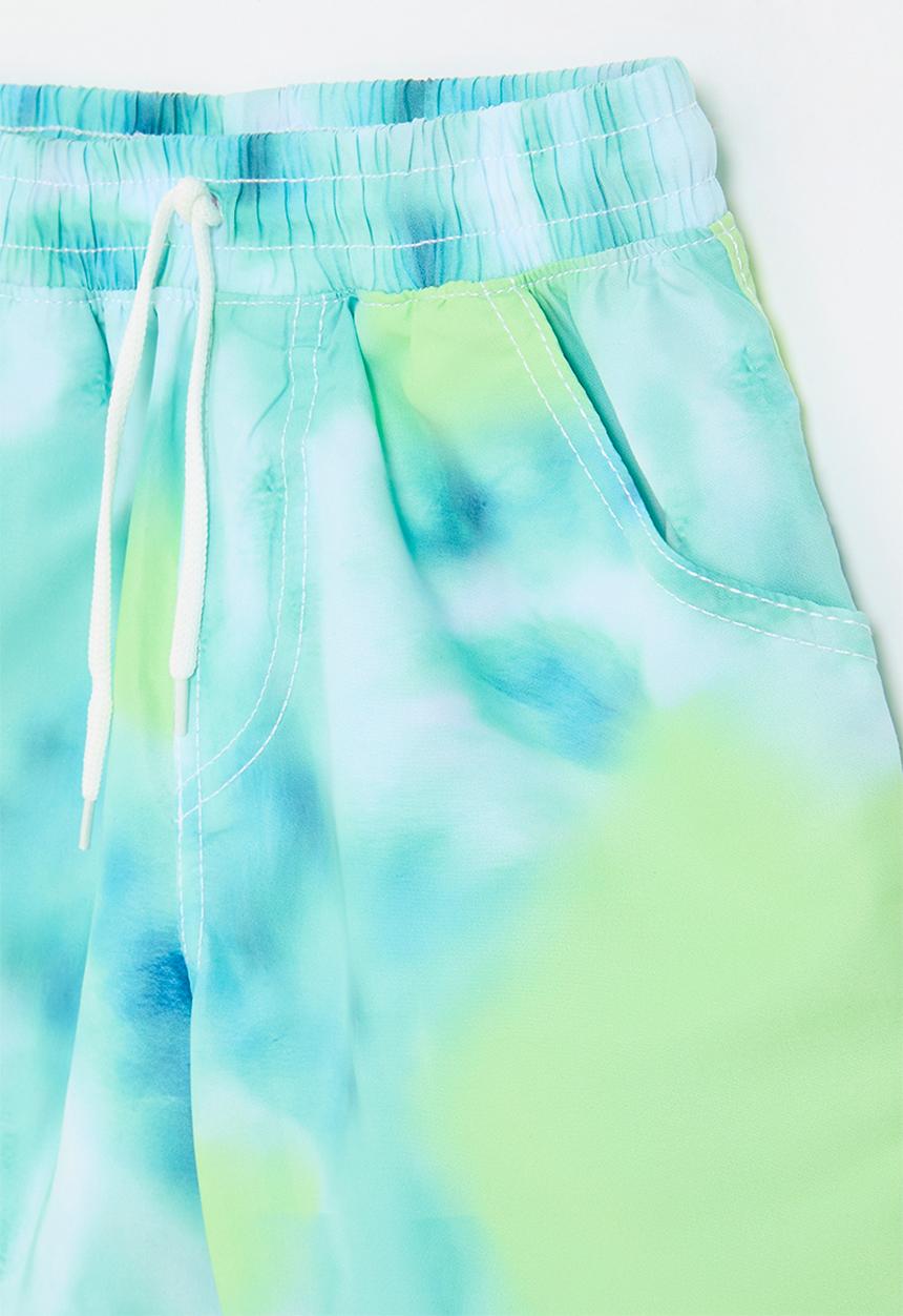 Pop Candy - Tie dye board shorts- light blue & green
