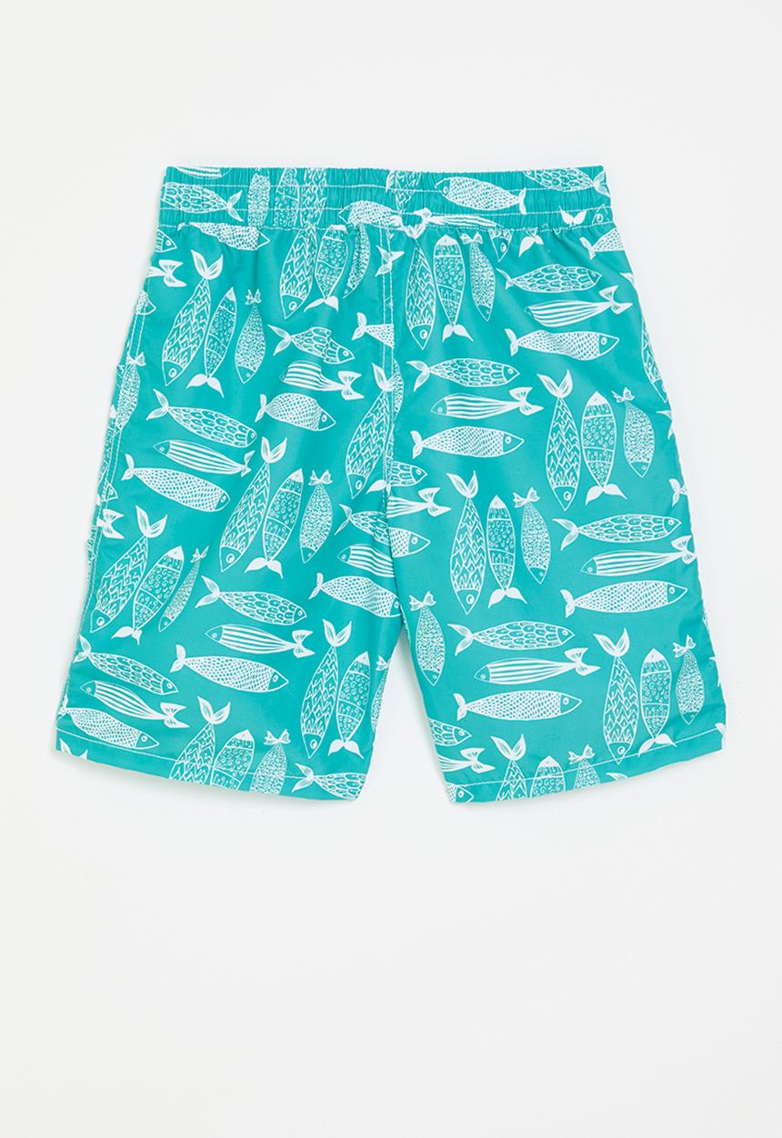 Pop Candy - Printed  board shorts - light blue