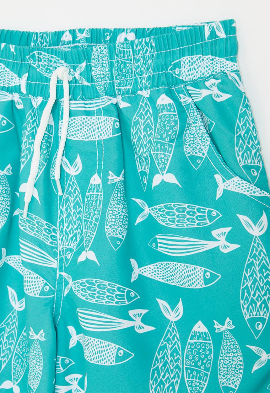 Pop Candy - Printed  board shorts - light blue
