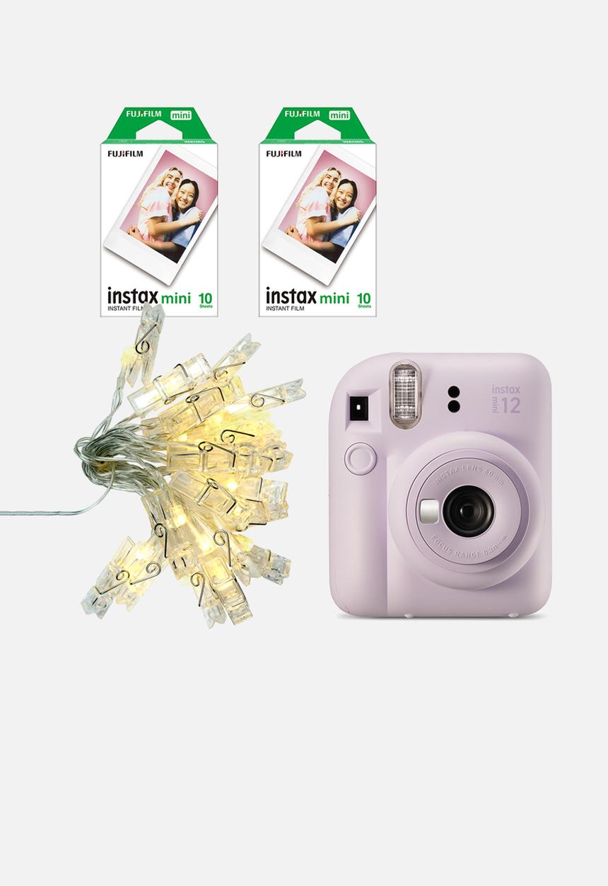Fujifilm - Instax Cam mini 12 Lilac Purple LFI (cam, case, 2 films, lights)