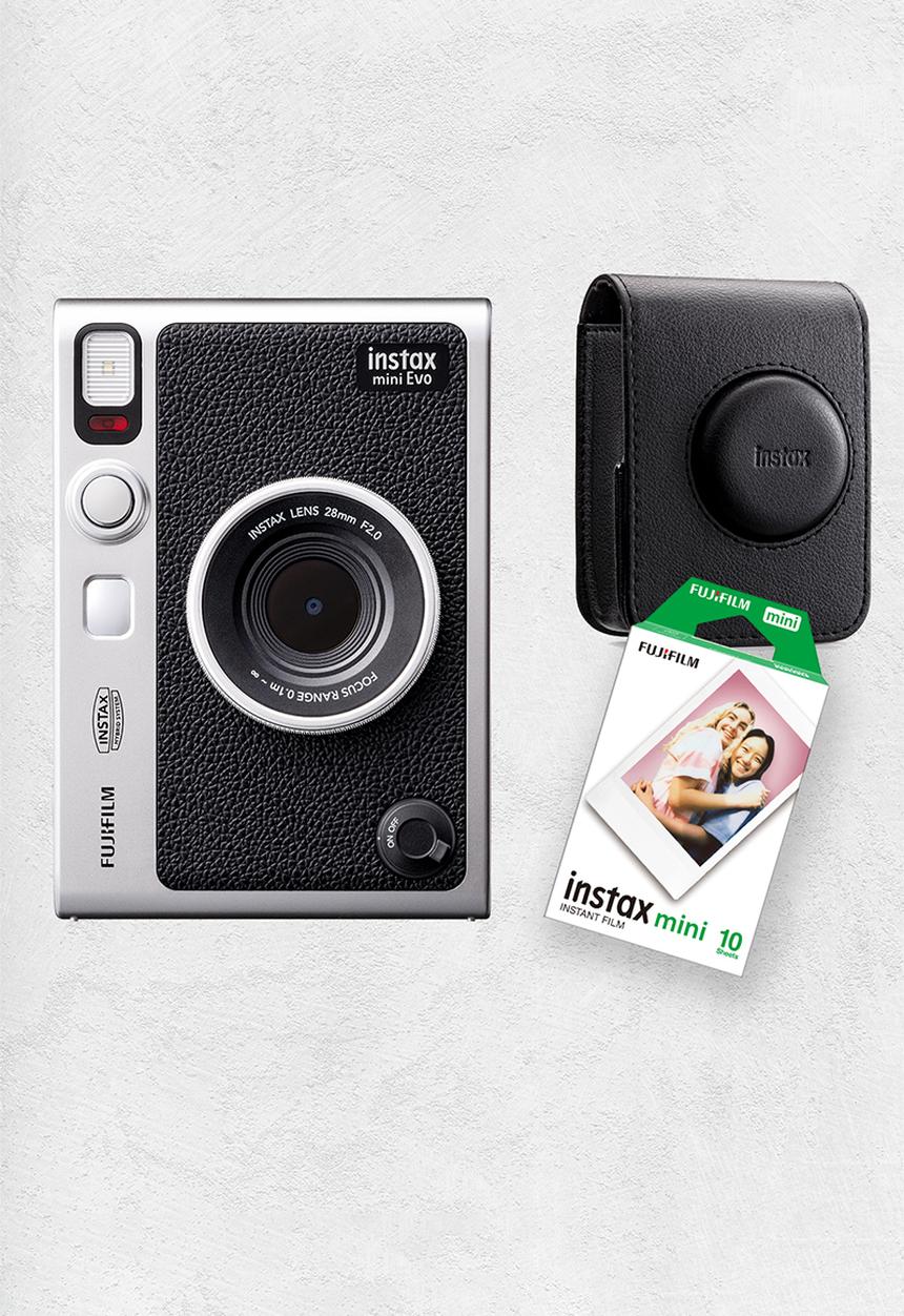 Fujifilm - Instax Mini EVO Black Type-C (camera / case / film)