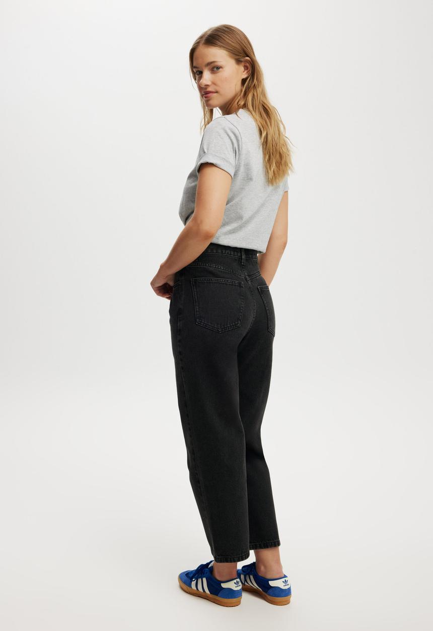 Cotton On - Straight crop jean - graphite black