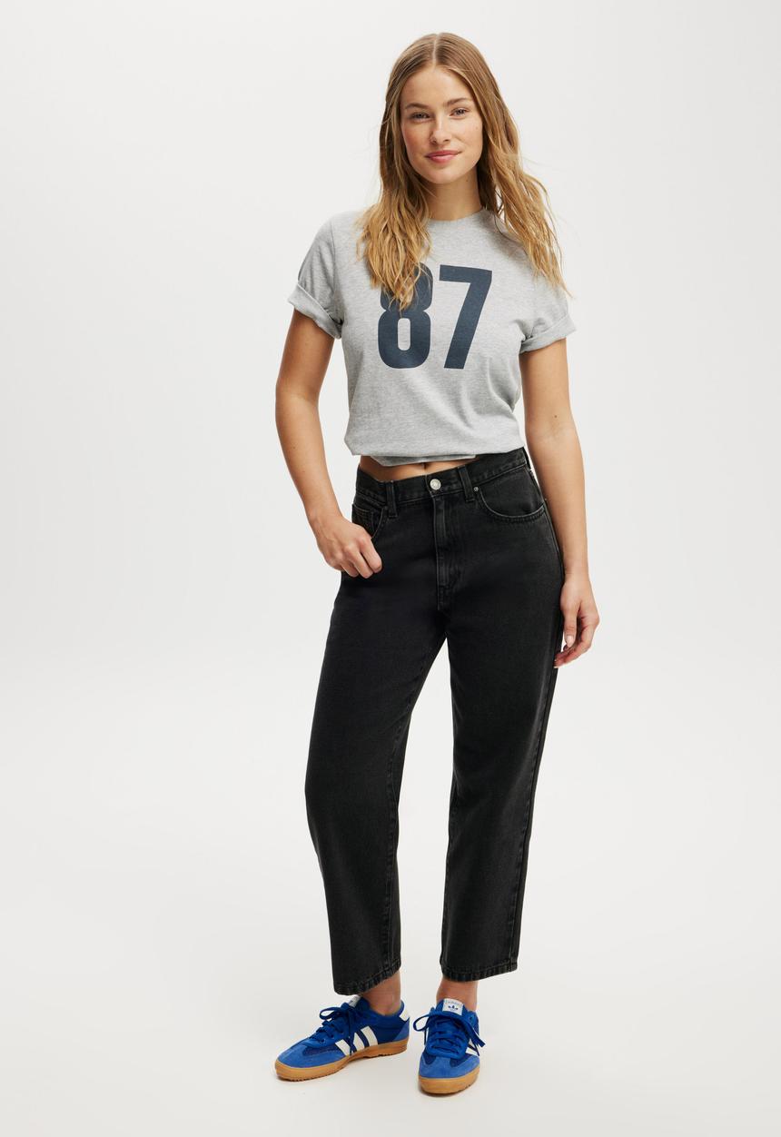 Cotton On - Straight crop jean - graphite black