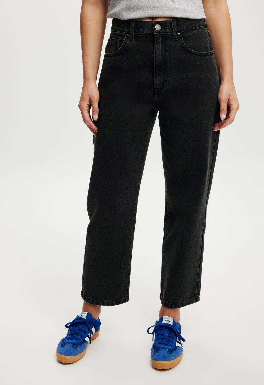 Cotton On - Straight crop jean - graphite black