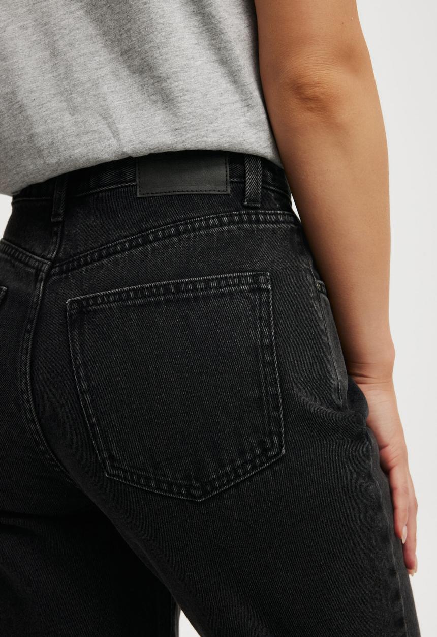 Cotton On - Straight crop jean - graphite black