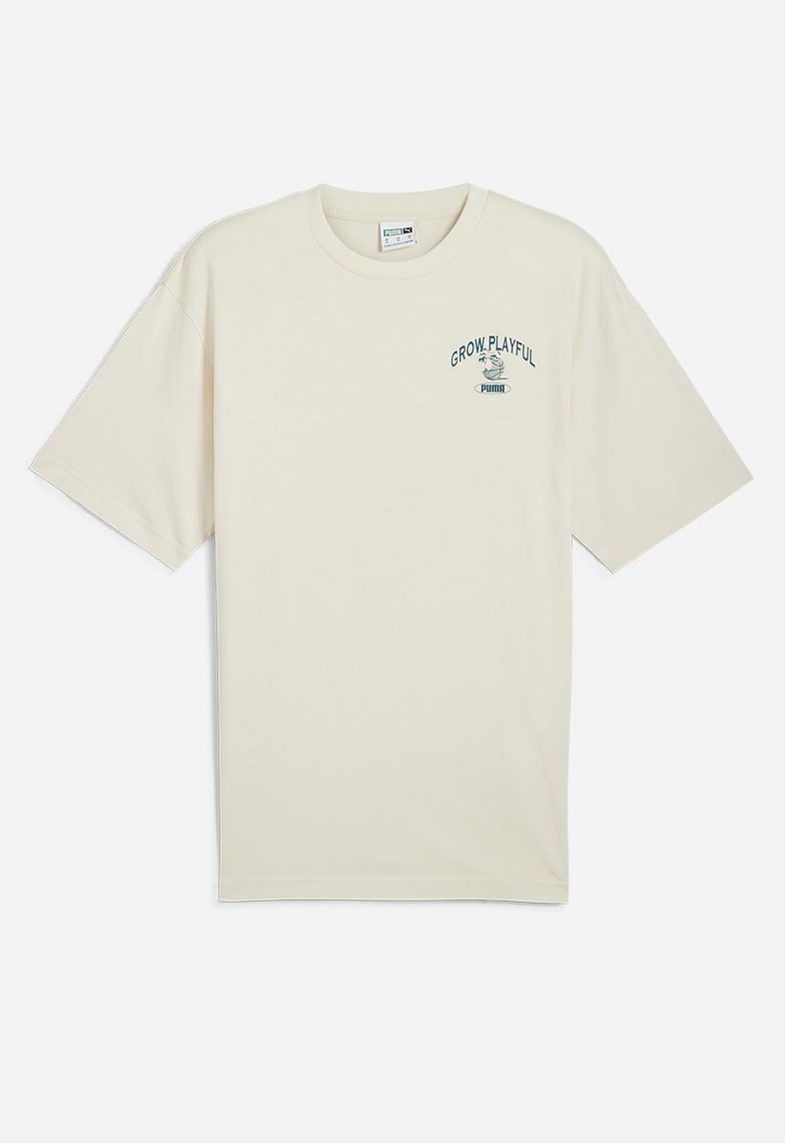 PUMA - Graphics grow playful relaxed tee - alpine snow