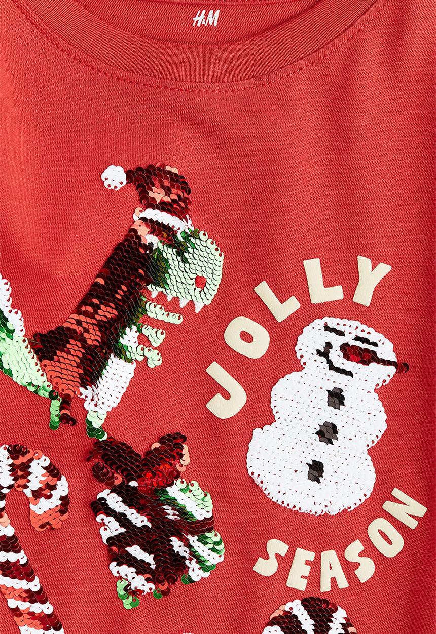 H&M - Printed t-shirt - red & jolly season