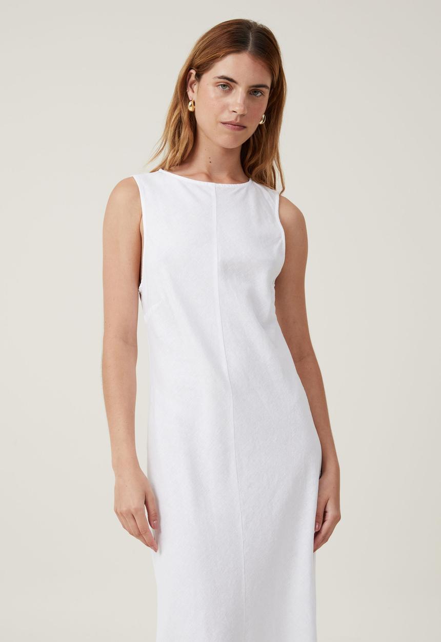 Cotton On - Haven high neck maxi dress - white