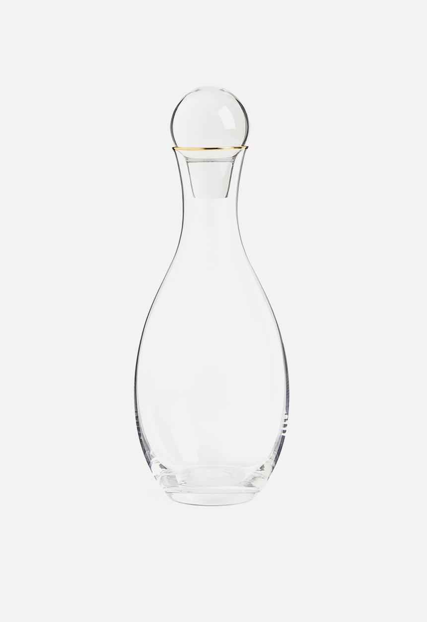H&M - Clear glass carafe - clear glass & gold-coloured
