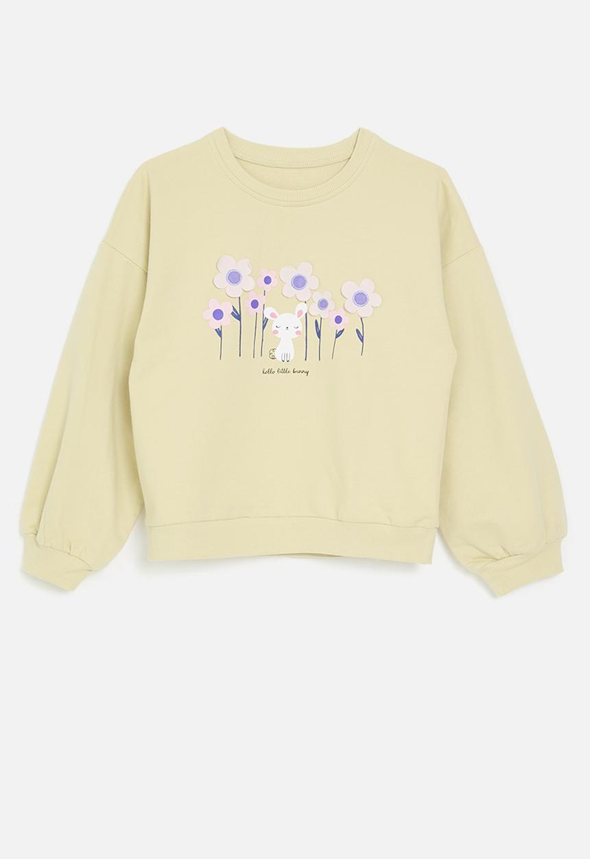 Pop Candy - Floral print sweat top - beige