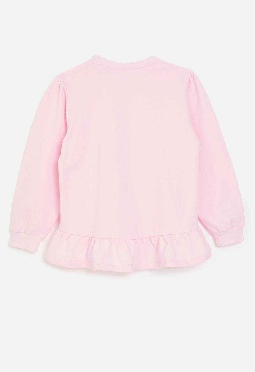 Pop Candy - Frilled hem sweat - pink