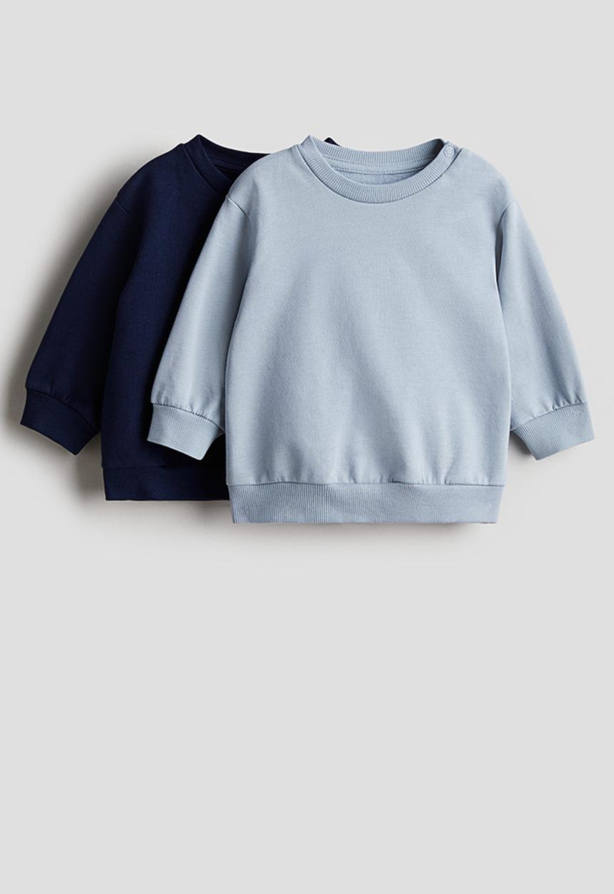 H&M - 2-pack cotton sweatshirts - blue