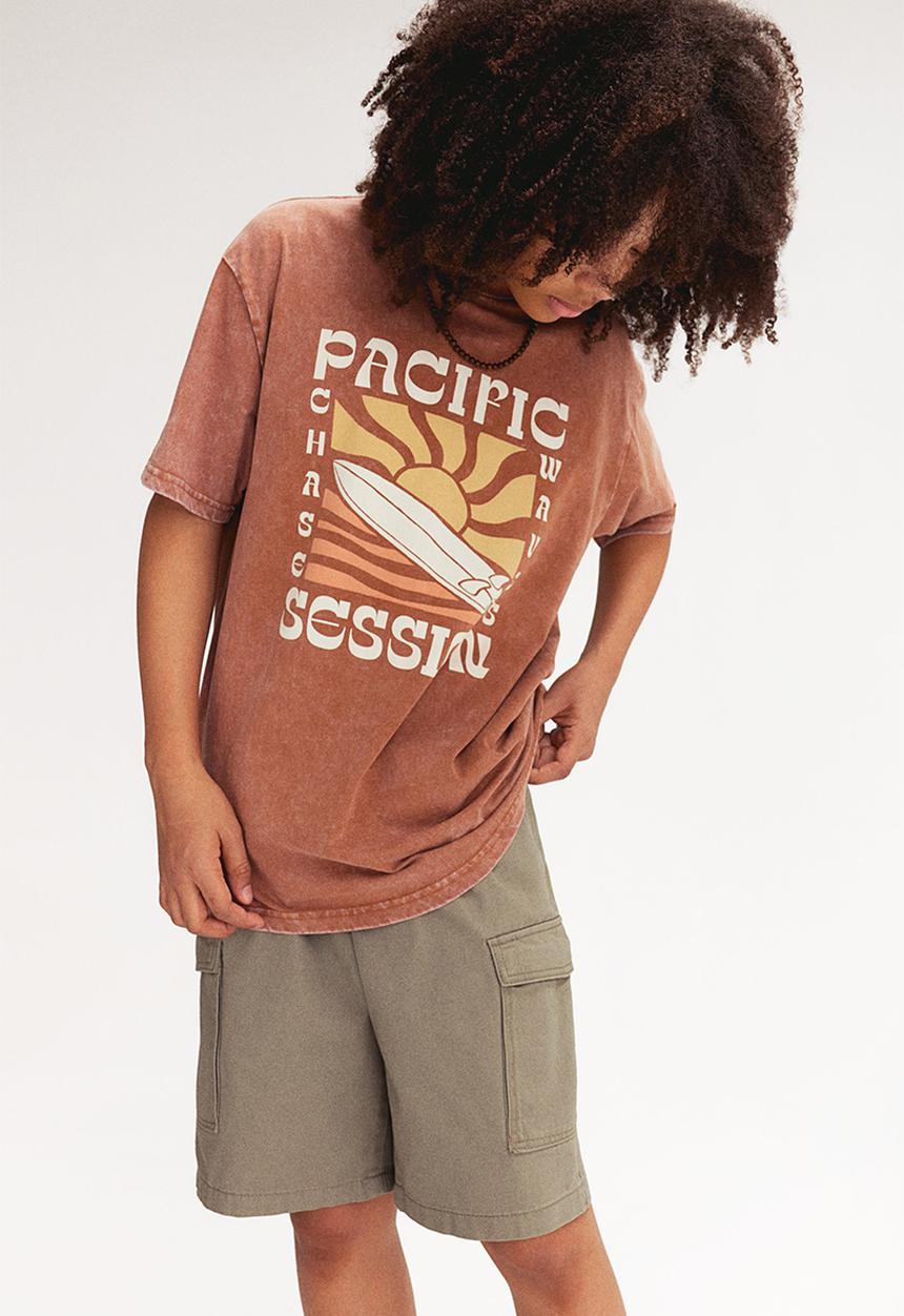 H&M - Cotton jersey t-shirt - brown,multi