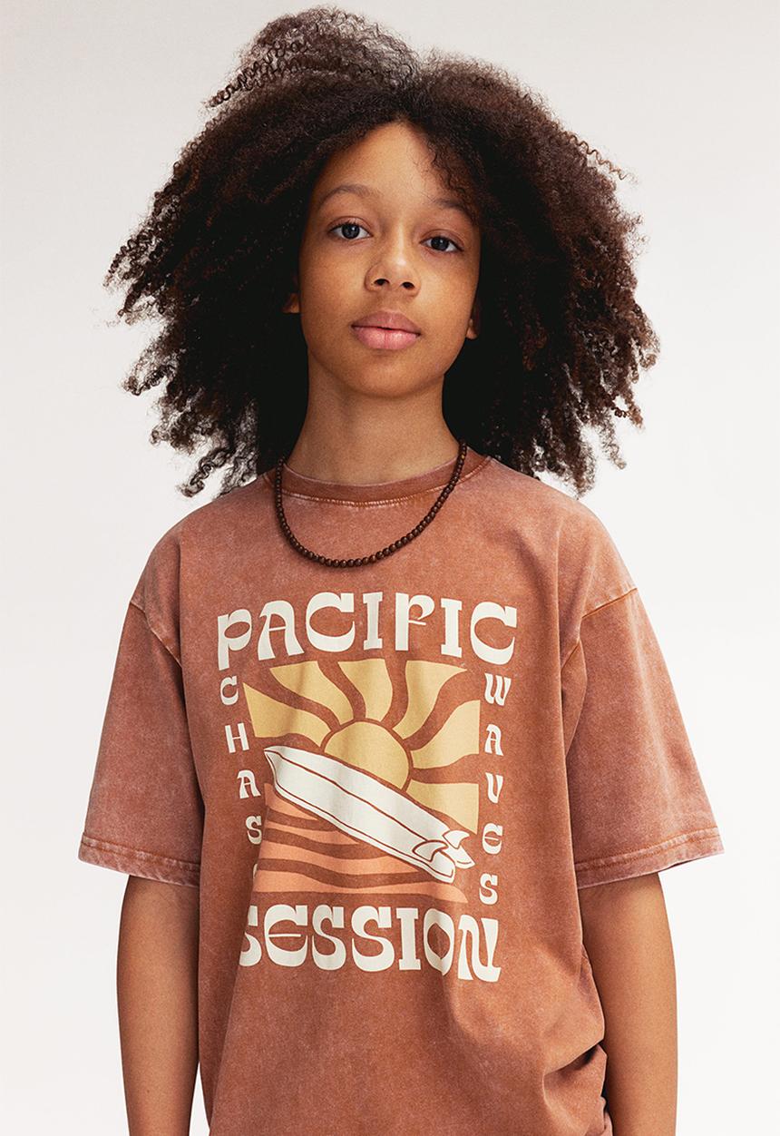 H&M - Cotton jersey t-shirt - brown,multi