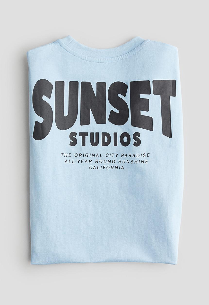 H&M - Cotton jersey T-shirt - blue,multi