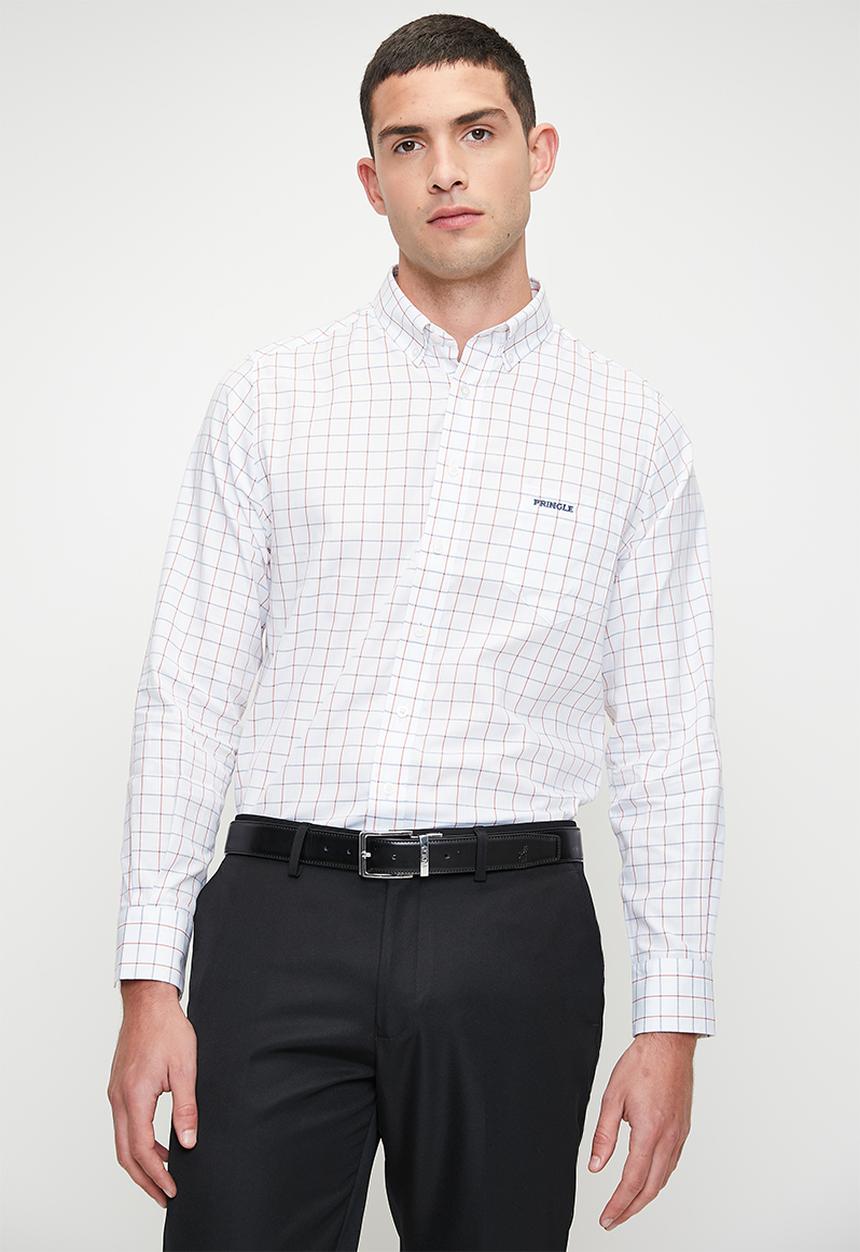 Pringle of Scotland - Ezekiel long sleeve classic shirt - white