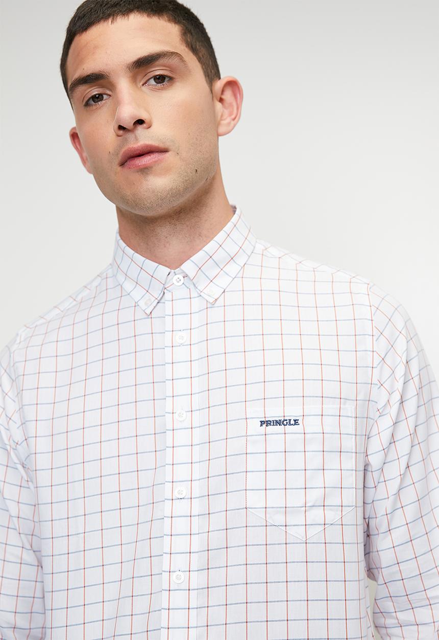 Pringle of Scotland - Ezekiel long sleeve classic shirt - white