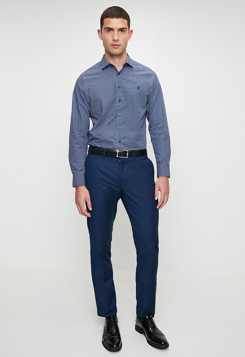 Pringle of Scotland - Luka long sleeve tailored shirt - blue