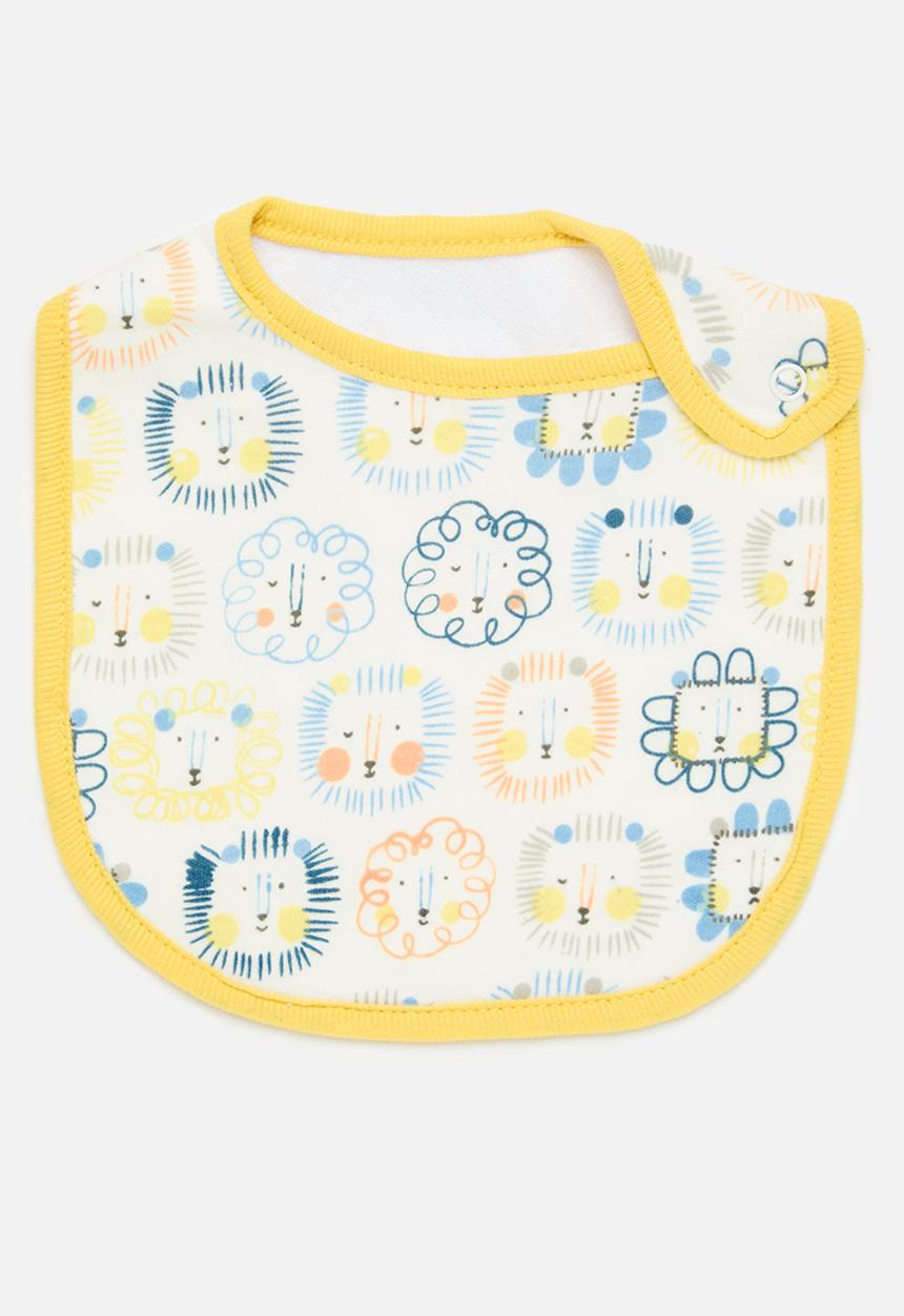 Pop Candy - 2 Pack printed bib set - mustard & white