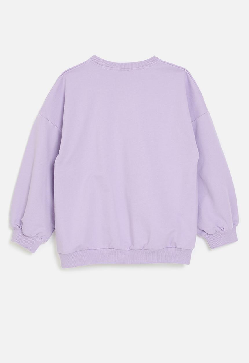 Pop Candy - Ladybug print sweat top-purple