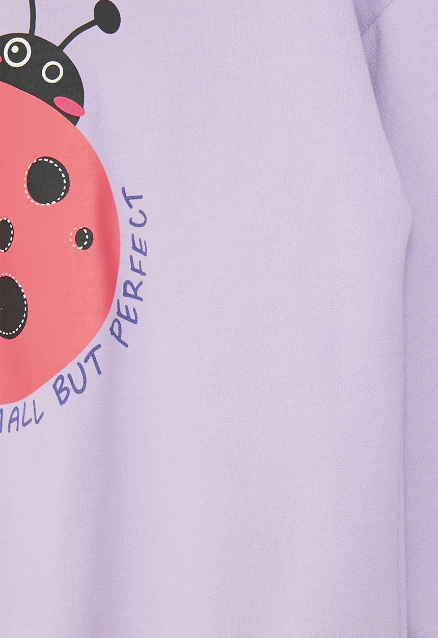 Pop Candy - Ladybug print sweat top-purple
