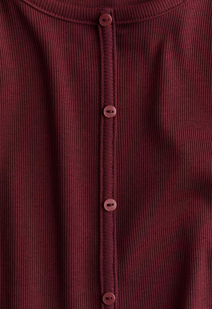 H&M - Ribbed T-shirt - red
