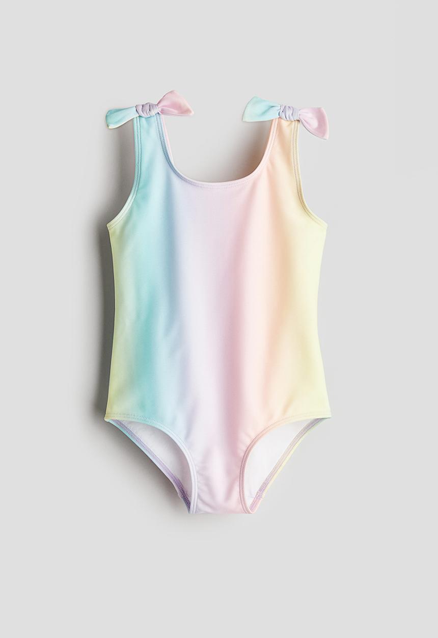 H&M - Patterned swimsuit - light pink gradient