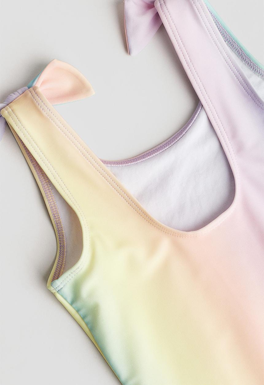 H&M - Patterned swimsuit - light pink gradient