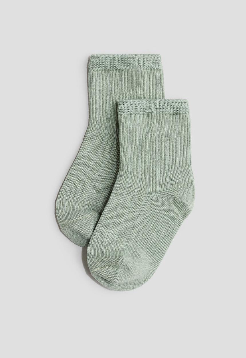H&M - 5-Pack knitted socks - dusty green dark grey 