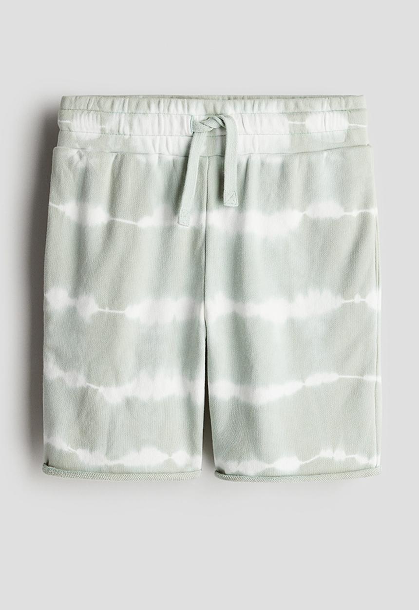 H&M - Printed sweatshorts - light green tie-dye