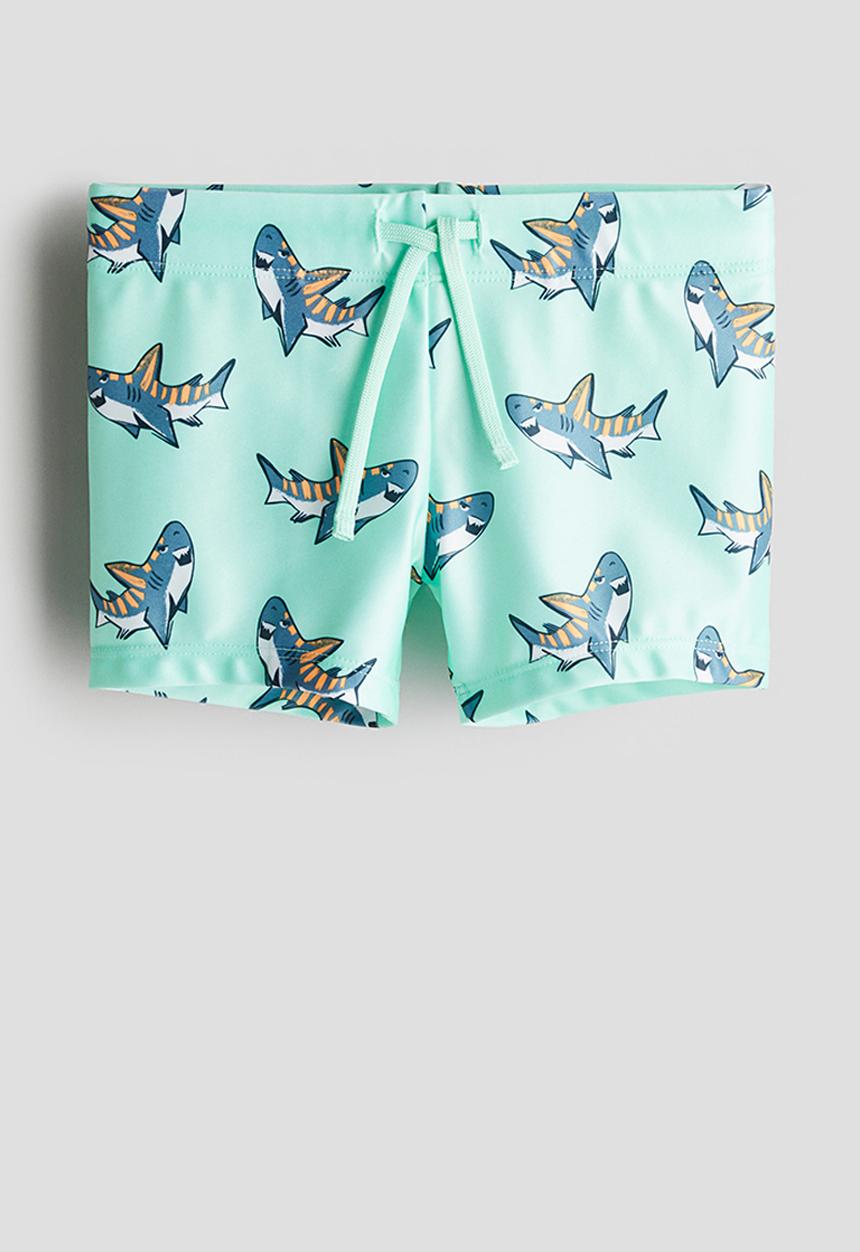 H&M - Swimming trunks - mint green sharks