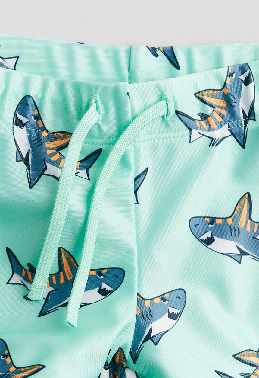 H&M - Swimming trunks - mint green sharks