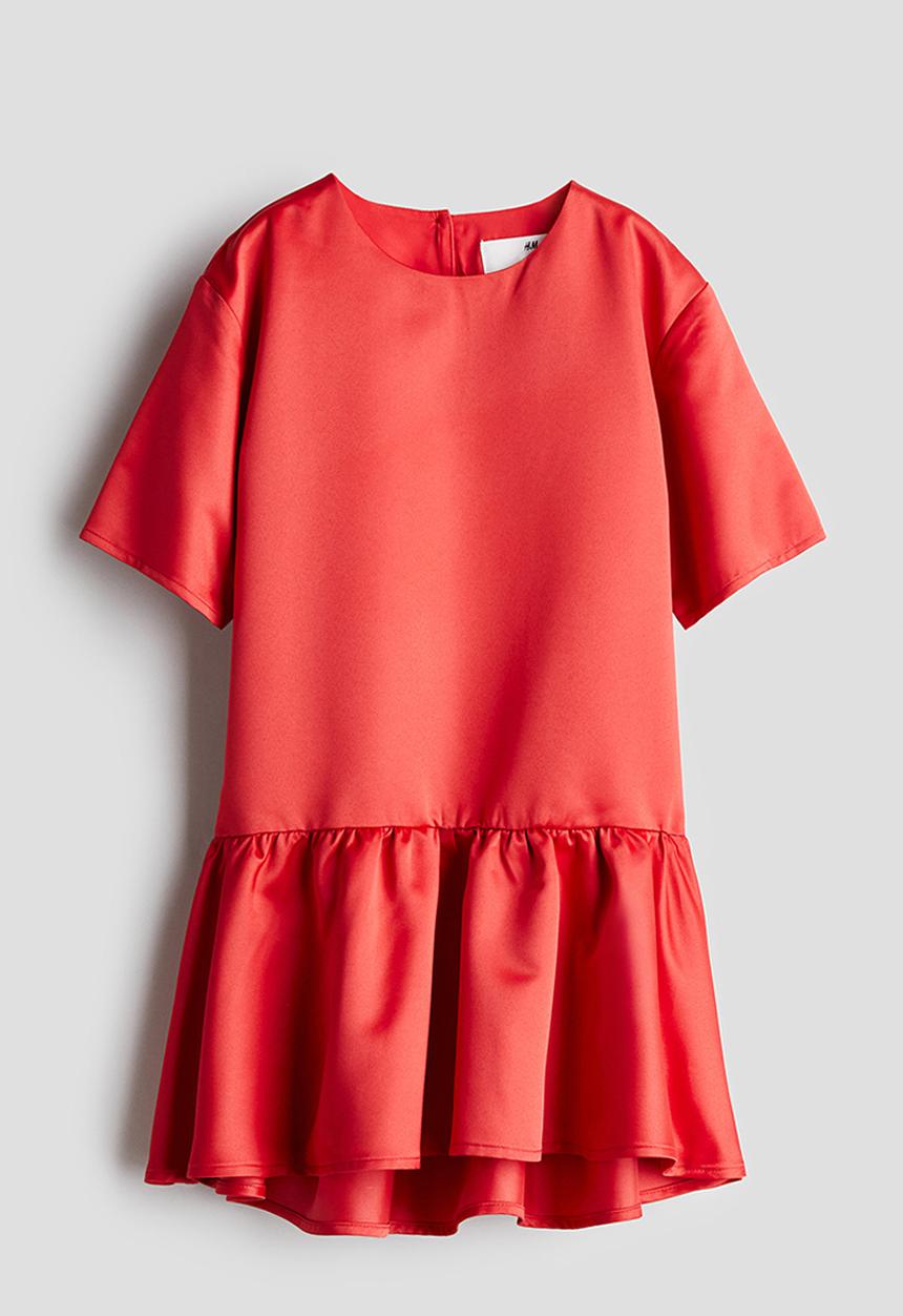 H&M - Satin dress - red