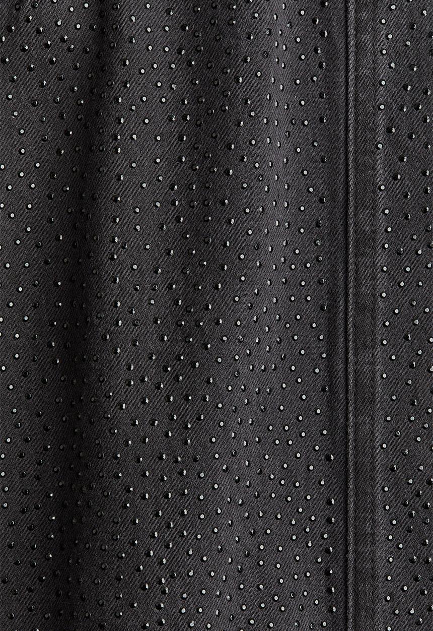 H&M - Embellished denim dress - black