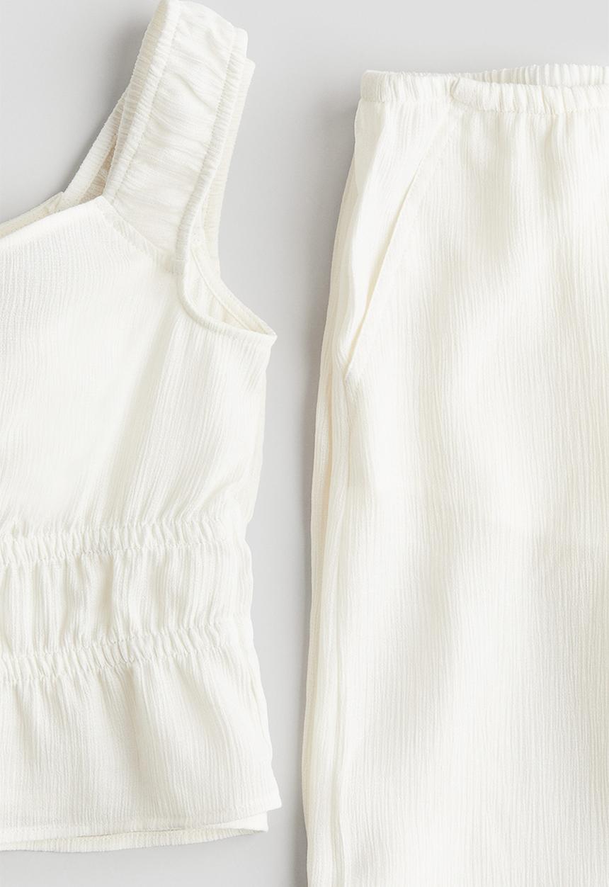 H&M - 2-Piece crêpe set - white