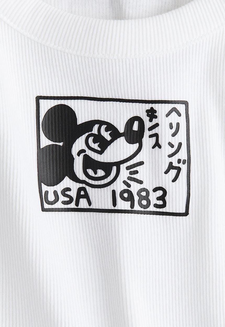 H&M - Keith Haring X H&M:  Print-motif vest top - white 