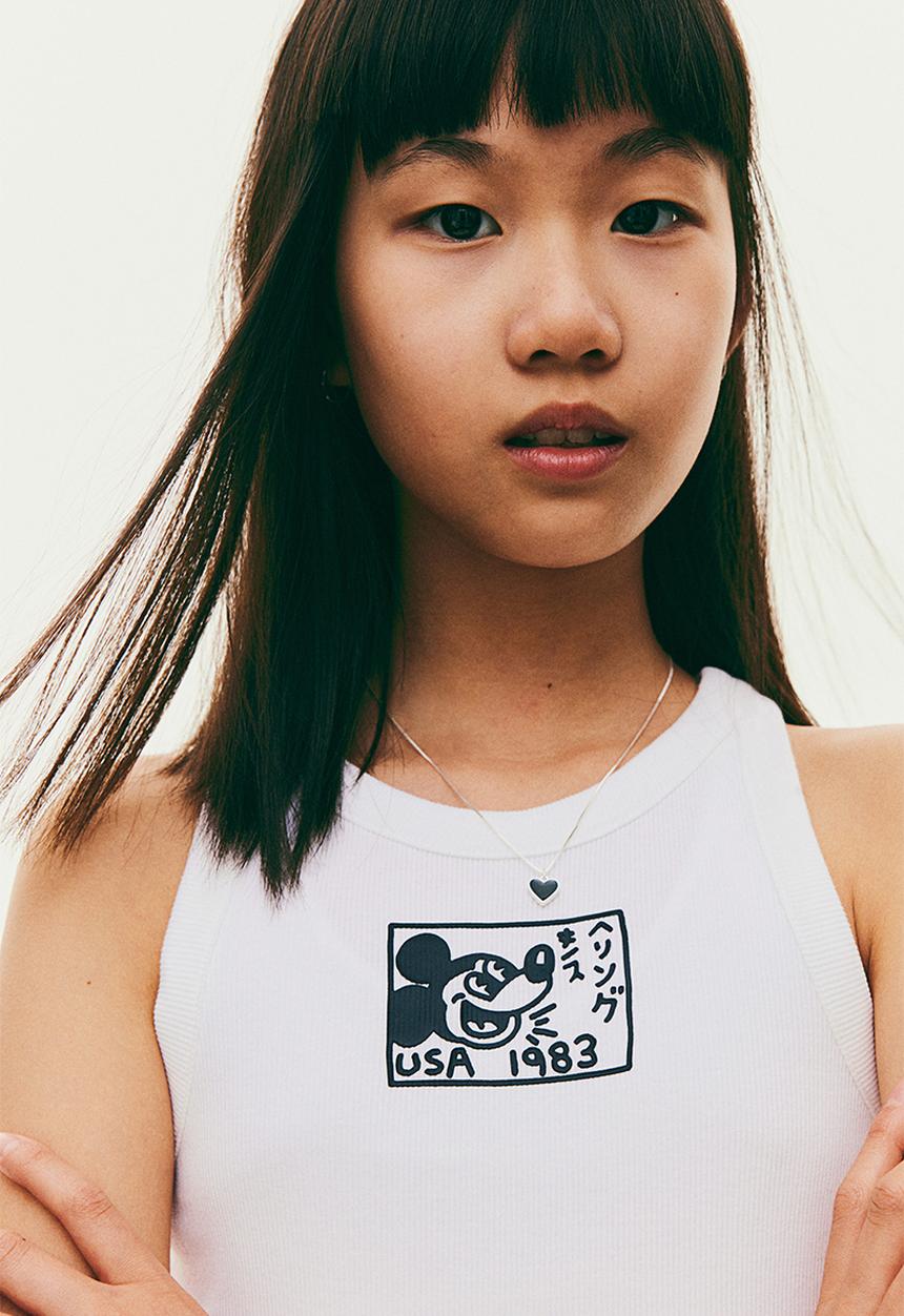 H&M - Keith Haring X H&M:  Print-motif vest top - white 