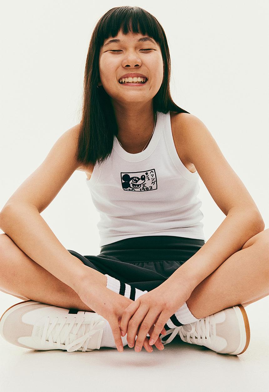 H&M - Keith Haring X H&M:  Print-motif vest top - white 